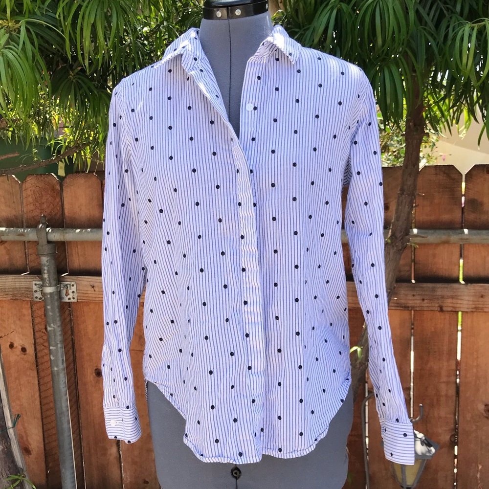 Rails Taylor Flocked Polkadot Button-Down Shirt - image 2